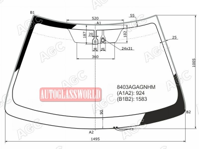 Лобовое стекло TOYOTA CAMRY 55